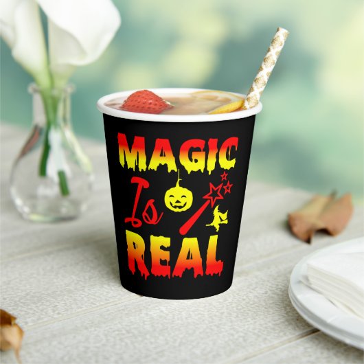 Magic is echt een halloween pomkin witch papieren bekers (Insitu)