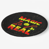 Magic is echt een halloween pomkin witch papieren bordje (Gekanteld)