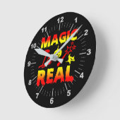 Magic is echt een halloween pomkin witch  ronde klok (Hoek)