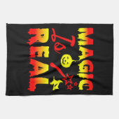 Magic is echt een halloween pomkin witch theedoek (Horizontaal)