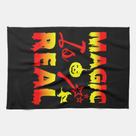 Magic is echt een halloween pomkin witch theedoek