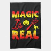 Magic is echt een halloween pomkin witch theedoek (Verticaal)