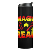 Magic is echt een halloween pomkin witch thermosbeker (Gedraaid links)