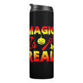 Magic is echt een halloween pomkin witch thermosbeker (Geroteerd rechts)
