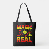 Magic is echt een halloween pomkin witch tote bag (Achterkant)