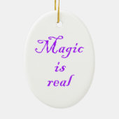 Magic is ovaal siervormig keramisch ornament (Achterkant)