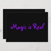 Magic is Real-uitnodigingen Kaart (Voorkant / Achterkant)
