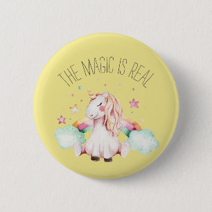 Magic is Real Unicorn Ronde Button 5,7 Cm