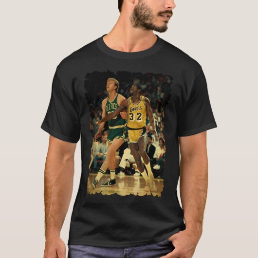 Magic Johnson And Lerry Bird T-shirt (Voorkant)