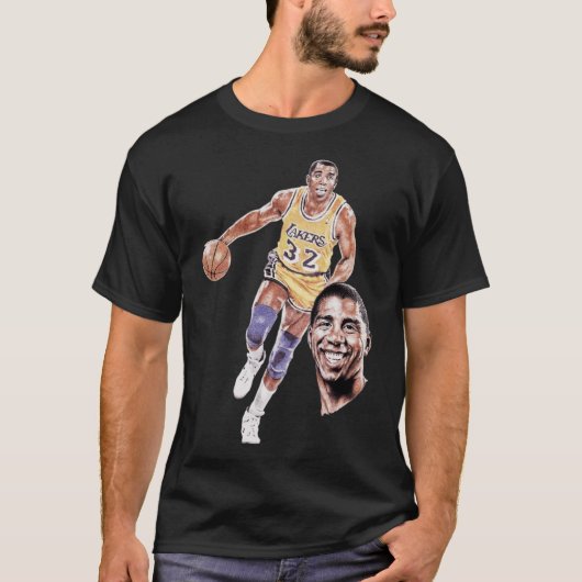 Magic Johnson Art Graphic T-shirt (Voorkant)