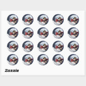 Magic kerst Sheltie Ronde Sticker (Vel)