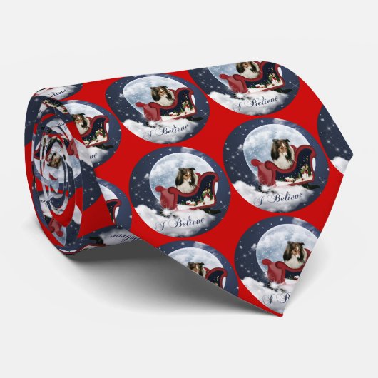 Magic kerst Sheltie Stropdas (Opgerold)