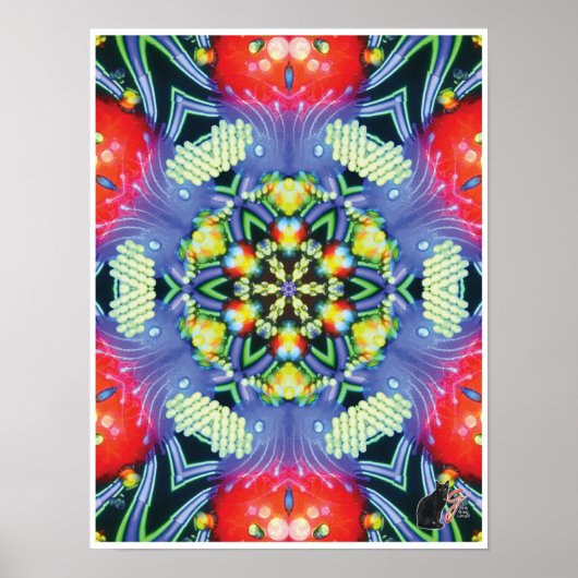 Magic Kinetic Collage Kaleidoscope Poster (Voorkant)