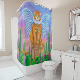 Magic King Cat Shower Curtain Douchegordijn