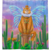 Magic King Cat Shower Curtain Douchegordijn (Voorkant)
