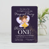 Magic Kingdom Fairy-Princess 1e verjaardagsfeestje Kaart (Staand voorkant)