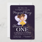 Magic Kingdom Fairy-Princess 1e verjaardagsfeestje Kaart (Voorkant)