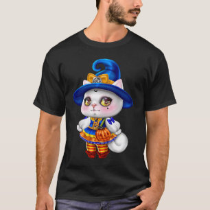 Magic Kitten Cat Costume for Teen Girls Pentagram T-shirt
