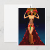 Magic Lady Pulp gaat omhoog Briefkaart (Voorkant / Achterkant)