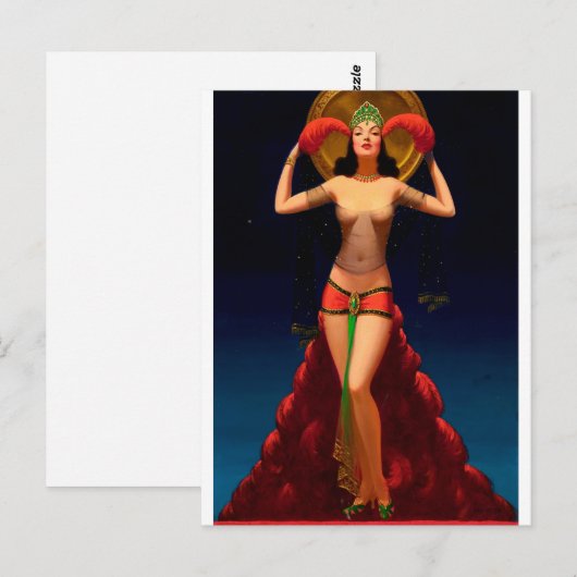 Magic Lady Pulp gaat omhoog Briefkaart (Voorkant / Achterkant)