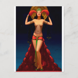 Magic Lady Pulp gaat omhoog Briefkaart