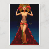 Magic Lady Pulp gaat omhoog Briefkaart (Voorkant)