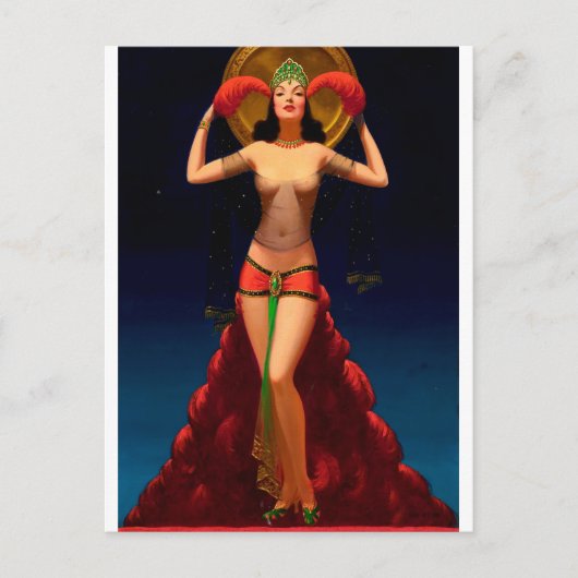 Magic Lady Pulp gaat omhoog Briefkaart (Voorkant)