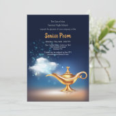 Magic Lamp Arabian Night Prom Invitation Kaart (Staand voorkant)