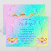 Magic Lamp Carpet Arabian Night Girl Baby shower Kaart (Voorkant / Achterkant)