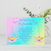 Magic Lamp Carpet Arabian Night Retirement Party Kaart (Staand voorkant)