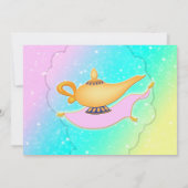 Magic Lamp Carpet Arabian Night Retirement Party Kaart (Achterkant)