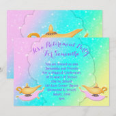 Magic Lamp Carpet Arabian Night Retirement Party Kaart (Voorkant / Achterkant)