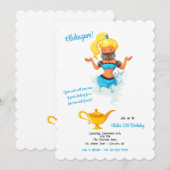 Magic Lamp Genie Uitnodiging (Voorkant / Achterkant)