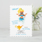 Magic Lamp Genie Uitnodiging (Staand voorkant)
