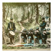 Magic Lantern Slide Civil War Drummer Boy Foto Afdruk (Voorkant)