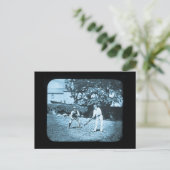 Magic Lantern Slide Cricket Spelyan Briefkaart (Staand voorkant)