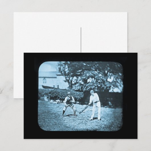 Magic Lantern Slide Cricket Spelyan Briefkaart (Voorkant / Achterkant)