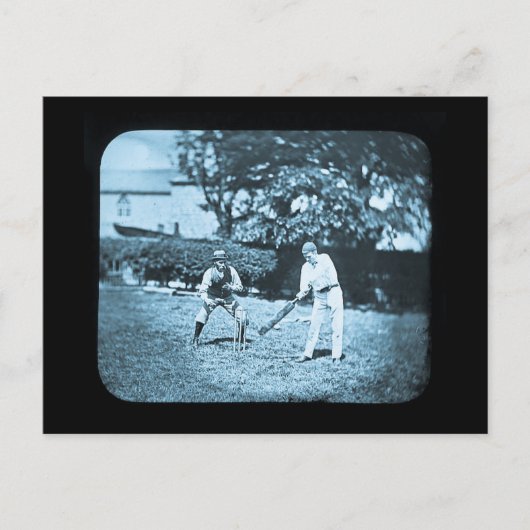 Magic Lantern Slide Cricket Spelyan Briefkaart (Voorkant)