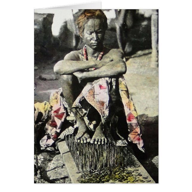 Magic Lantern Slide Fakir India op een bende van n (Voorkant)