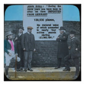 Magic Lantern Slide John Bull Labor Movement Foto Afdruk (Voorkant)