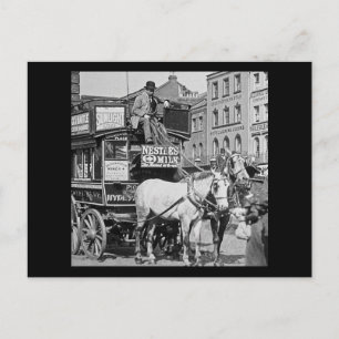 Magic Lantern Slide Kings Cross London Street Tram Briefkaart