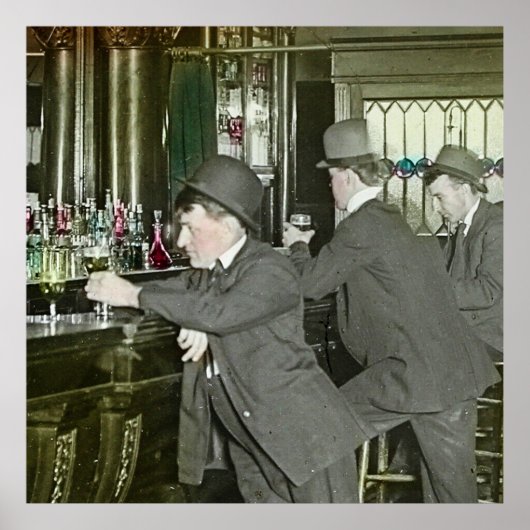  Magic Lantern Slide Life in de Salon Poster (Voorkant)