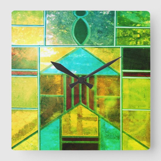 Magic light from the windows vierkante klok (Voorkant)