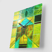 Magic light from the windows vierkante klok (Hoek)