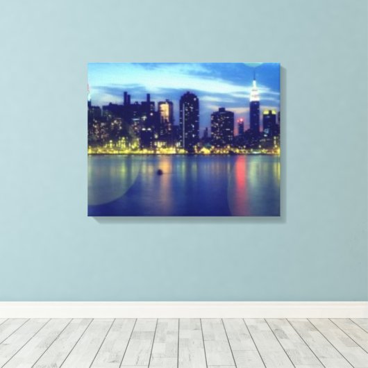 Magic Lights Canvas Print (Insitu (Houten vloer))