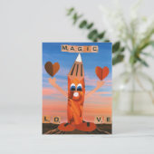 Magic Love! Grappig potlood stuurt liefde Briefkaart (Staand voorkant)