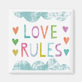 Magic Love Rules with Hearts Magneet (Voorkant)