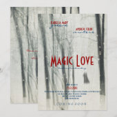 Magic Love - Wedding Movie Poster Style Uitnodigin Kaart (Voorkant / Achterkant)