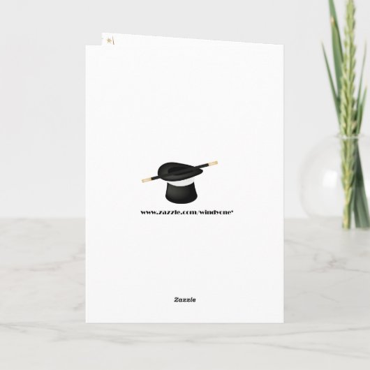 Magic Magician Custom Greeting Kaart (Achterkant)