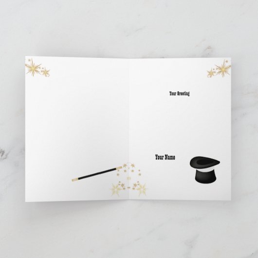 Magic Magician Custom Greeting Kaart (Binnen)